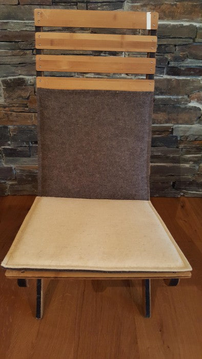 Felt seat cushion beige / brown