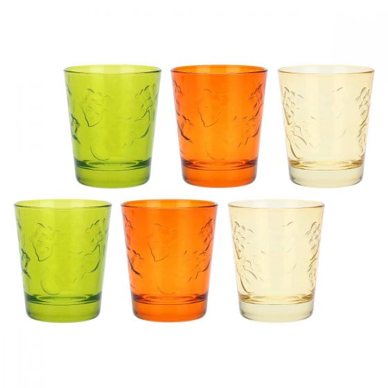 P4339P00 Set mit 6 bunten Gläsern Country„Dieses Produkt ist zur Zeit nicht am Lager. Bitte setzen Sie sich mit uns in Verbindung damit wir Ihnen den nächst möglichen Liefertermin bekannt geben können.“