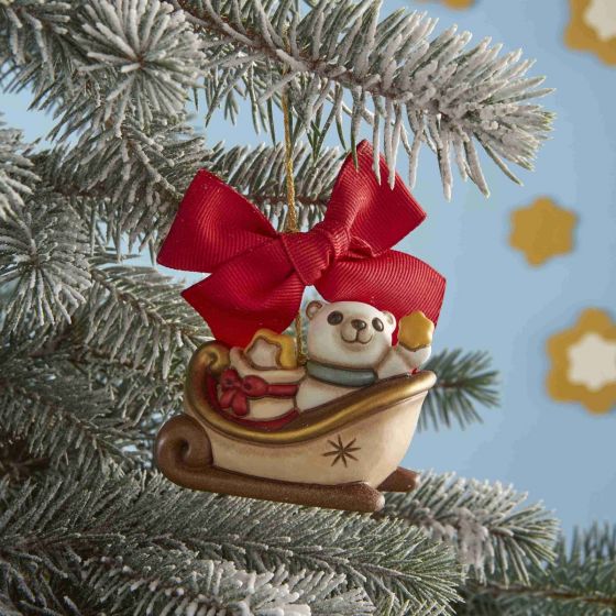 S3140A82 Decorazione albero di Natale slitta grande 2020