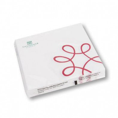 110HWPS33 Servietten Pur geflammt rot